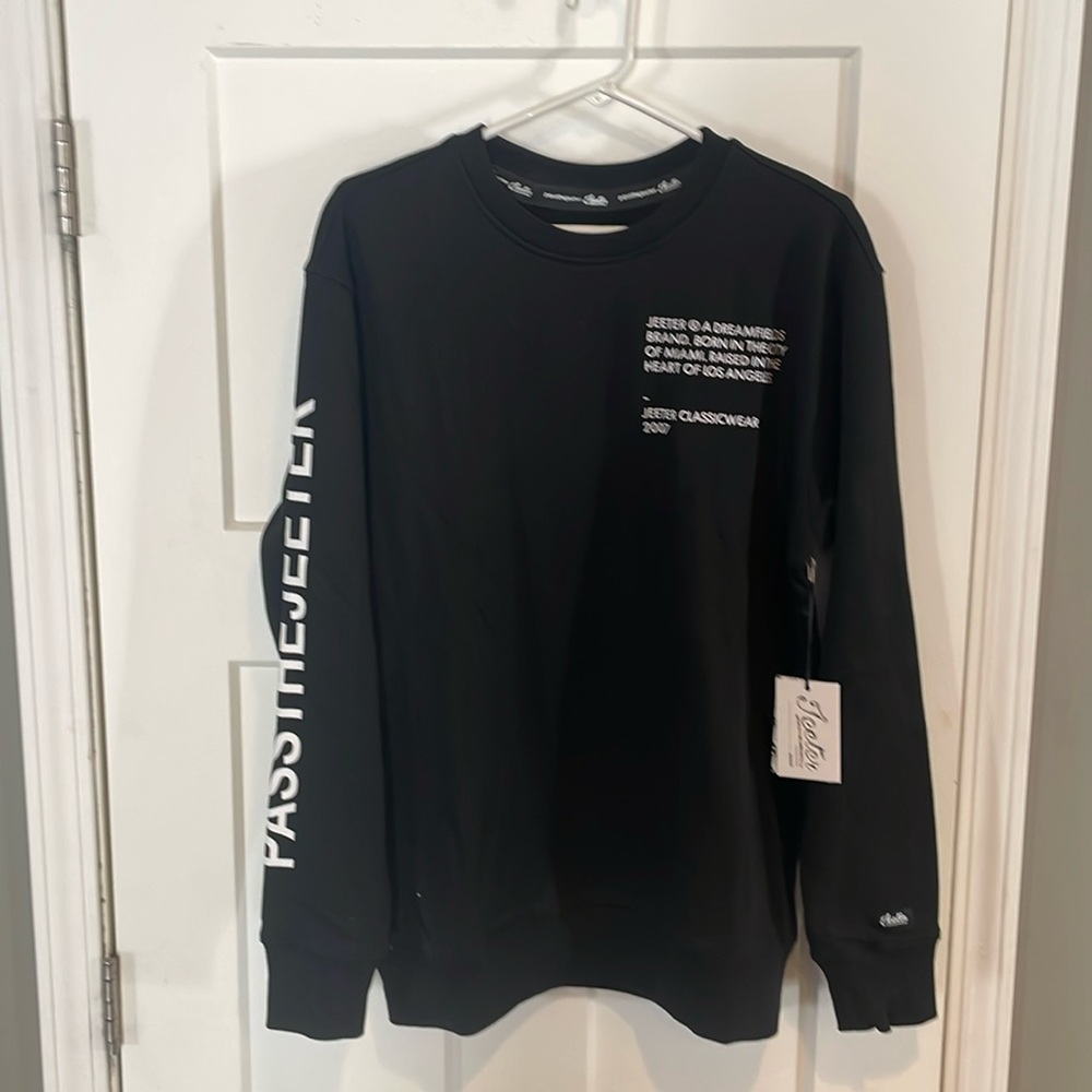 JEETER Classic Crewneck Sweatshirt Size medium New with Tags black
